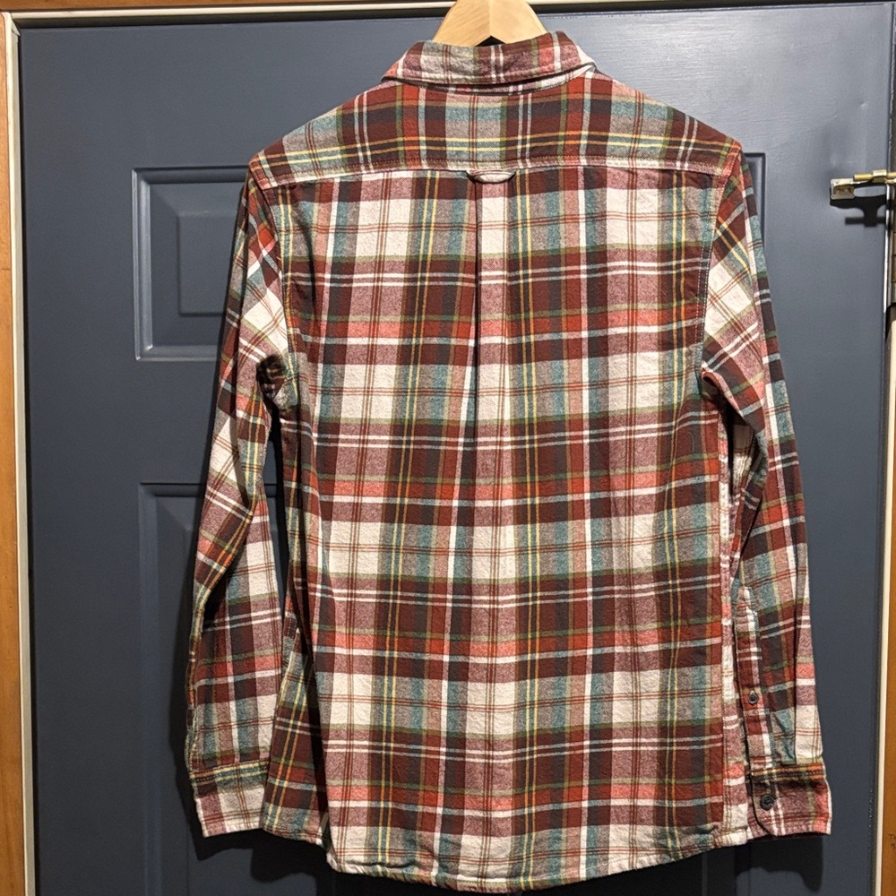 Eddie Bauer Red and Green Plaid Button-Down Shirt - Picture 3 of 3